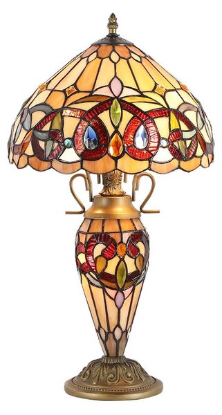 Prezent 1706 - Stolná lampa TIFFANY 2xE27/60W + 1xE14/7W/230V