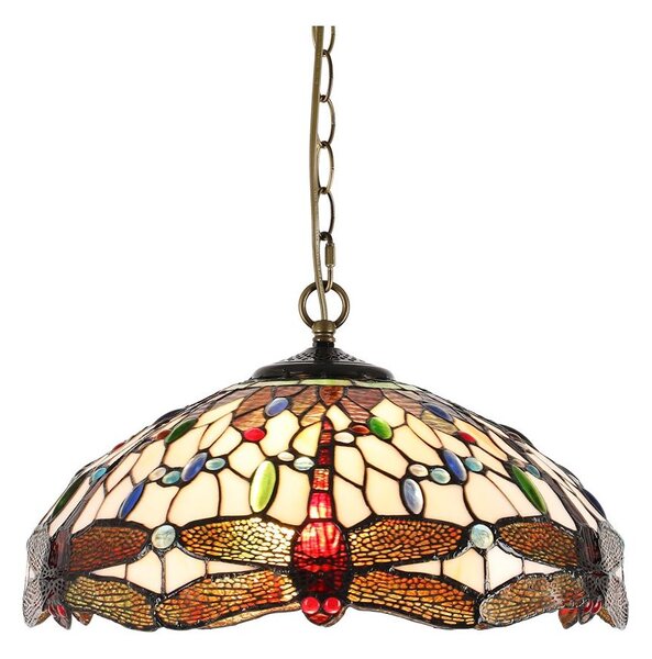 Prezent 1708 - Luster na reťazi TIFFANY 2xE27/60W/230V