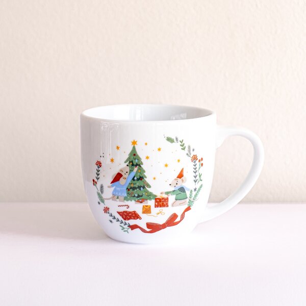 Porcelánový hrnek Myšky o Vánocích 350 ml