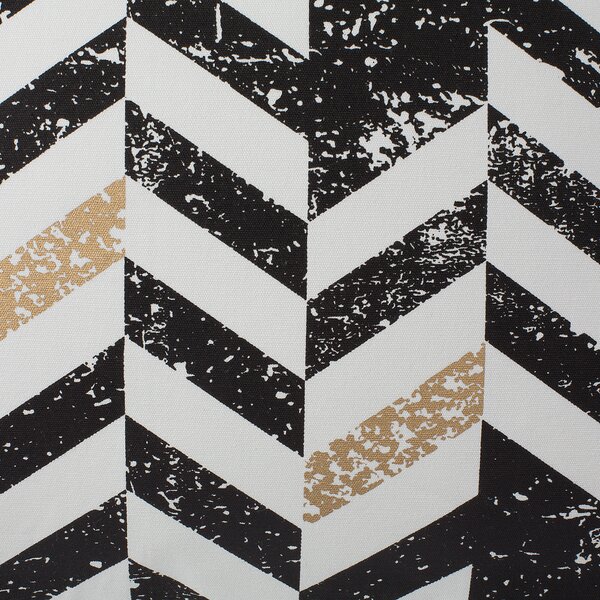 Sada 2 dekoratívnych vankúšov čierna biela bavlna geometrický vzor chevron 45 x 45 cm glamour moderný štýl doplnky