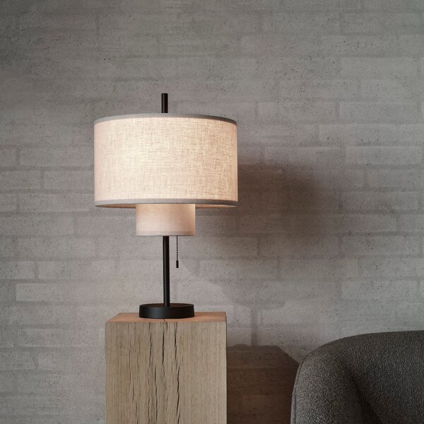 NEW WORKS Stolová lampa Margin, Black / Beige