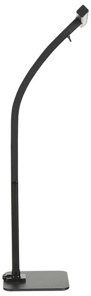 Stolná LED lampa čierna hliník syntetický materiál stmievač senzor s 3 farbami osvetlenie do kancelárie a študovne
