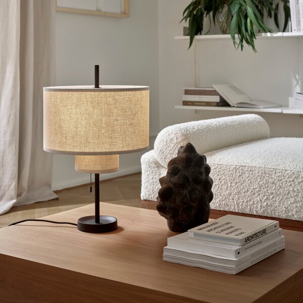 NEW WORKS Stolová lampa Margin, Black / Beige