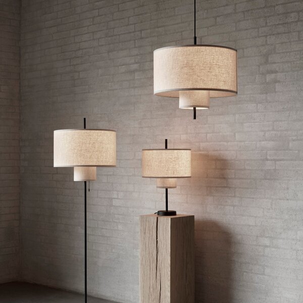 NEW WORKS Stolová lampa Margin, Black / Beige