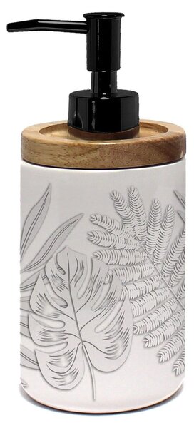 Biely keramický dávkovač mydla 46 ml Amber – douceur d'intérieur