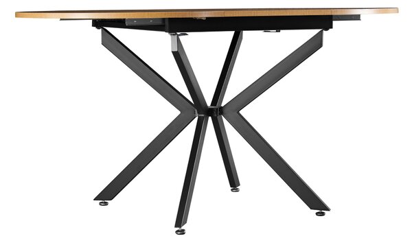 Kondela Jedálenský rozkladací stôl, dub svetlý/čierna, 100x100-140x75 cm, ABERO TYP 1