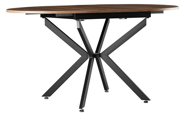 Kondela Jedálenský rozkladací stôl, dub tmavý/čierna, 100x100-140x75 cm, ABERO TYP 1