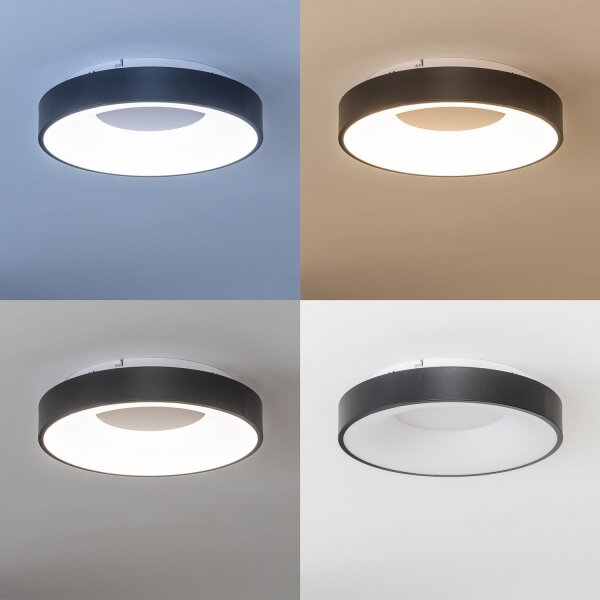Brilagi - stmievateľné LED stropné svietidlo FALCON II LED/67W/230V priemer 40 cm čierne s diaľkovým ovládaním
