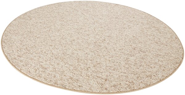 BT Carpet , Kusový koberec Wolly 102842 kruh, 133x133 (priemer) kruh, béžová, obývacia izba