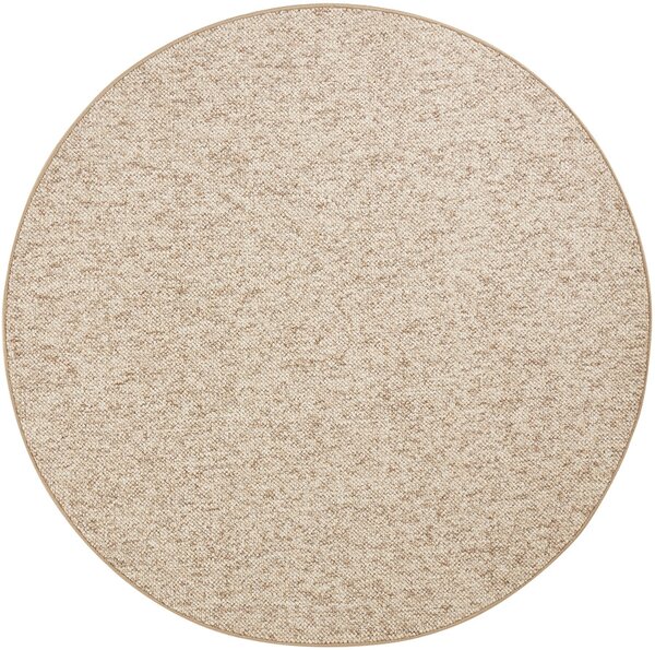 BT Carpet , Kusový koberec Wolly 102842 kruh, 133x133 (priemer) kruh, béžová, obývacia izba