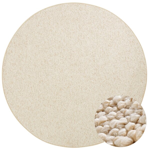 BT Carpet , Kusový koberec Wolly 102843 kruh, 133x133 (priemer) kruh, biela, obývacia izba