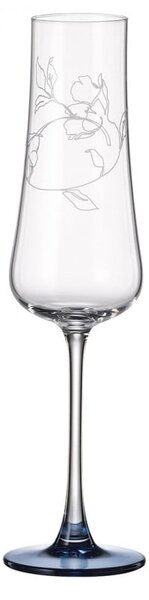BOHEMIA IDUNA BLUE POHÁR NA ŠAMPANSKÉ 250ML SADA 6KS