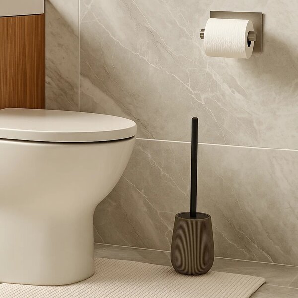 WC kefa Stripe, sivá/s čiernymi prvkami
