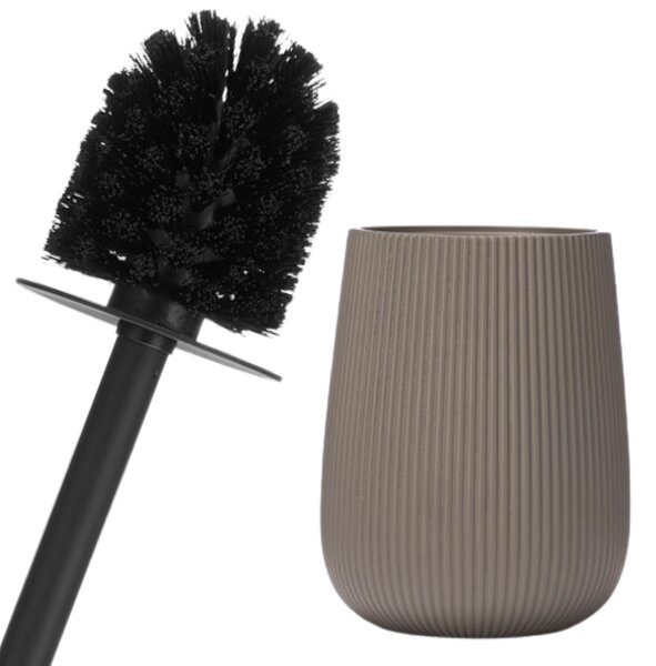 WC kefa Stripe, sivá/s čiernymi prvkami