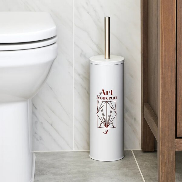 WC kefa Art Deco, biela/s chrómovými prvkami