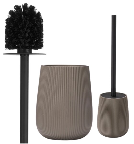 WC kefa Stripe, sivá/s čiernymi prvkami