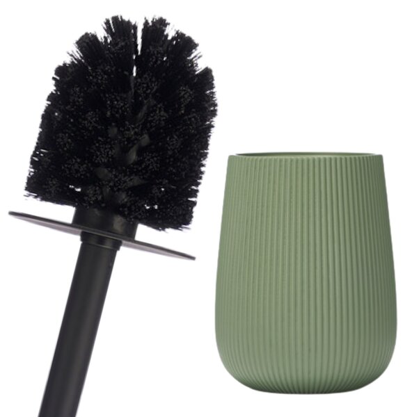 WC kefa Stripe, zelená/s čiernymi prvkami