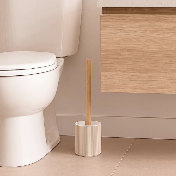 WC kefa Peyton, béžová/s drevenými prvkami
