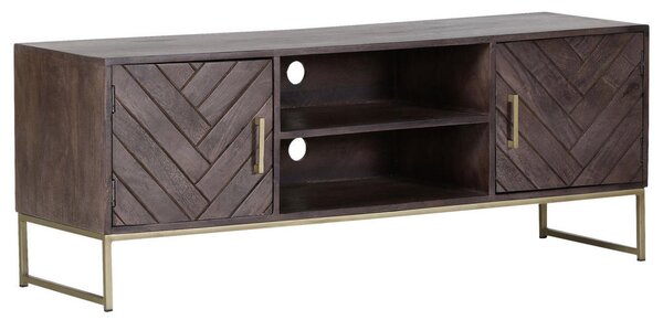 NÍZKA KOMODA, mangové drevo, hnedá, 130/50/42 cm Livetastic - Obývacie zostavy