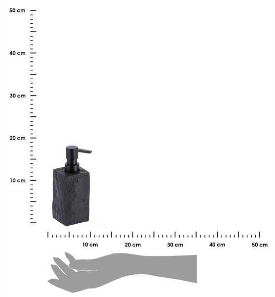 Dávkovač mydla Matty, čierna/s čiernymi prvkami, 260 ml
