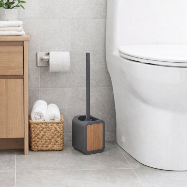 WC kefa Tempesti, sivá/s drevenými prvkami