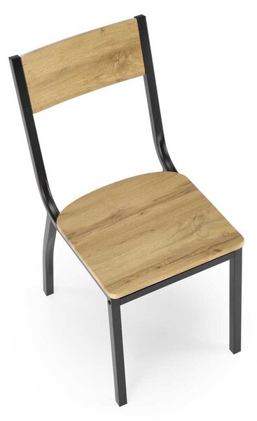 Jedálenský set Graham 4+1, prírodné drevo / čierna
