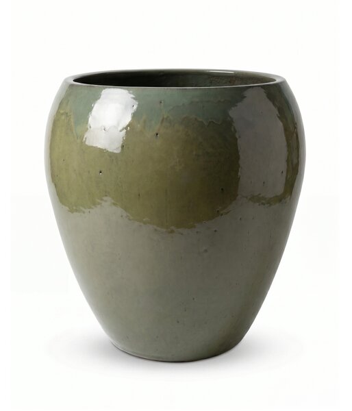 Veľký keramický kvetináč LAFONTAINE 2 – Khaki XL (52x52 cm)