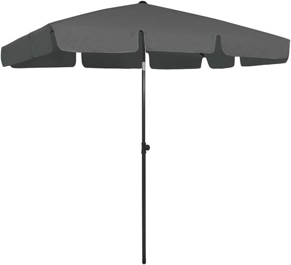 TRENDIE Záhradný slnečník 125x200 cm tmavo sivý