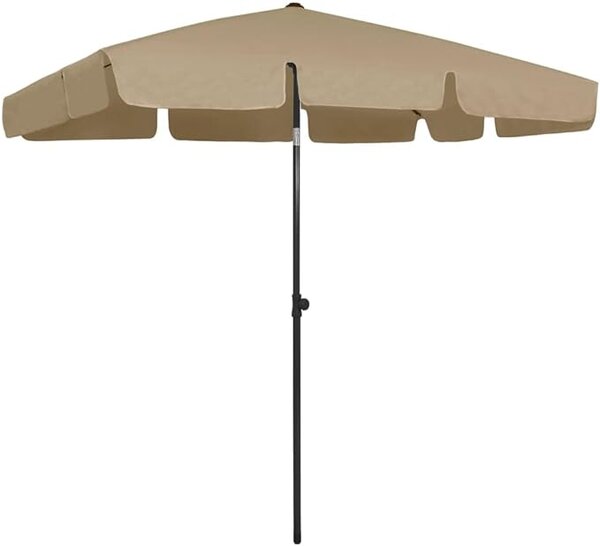 TRENDIE Záhradný slnečník 125x200 cm tmavo béžový