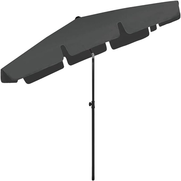 TRENDIE Záhradný slnečník 125x200 cm tmavo sivý