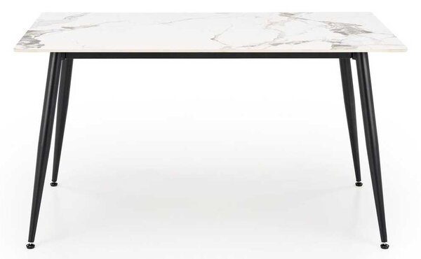 Jedálenský stôl Webster 140 cm, mramor / čierna