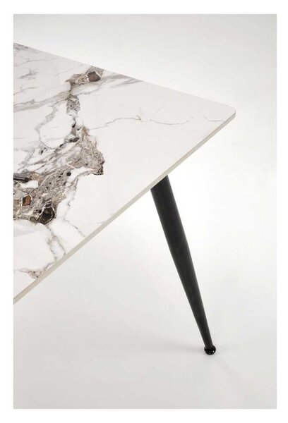 Jedálenský stôl Webster 140 cm, mramor / čierna