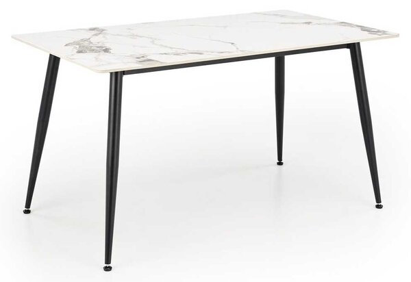 Jedálenský stôl Webster 140 cm, mramor / čierna