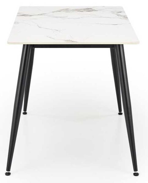 Jedálenský stôl Webster 120 cm, mramor / čierna