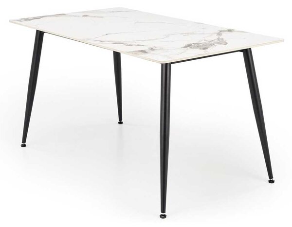Jedálenský stôl Webster 140 cm, mramor / čierna