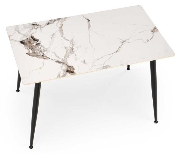 Jedálenský stôl Webster 120 cm, mramor / čierna