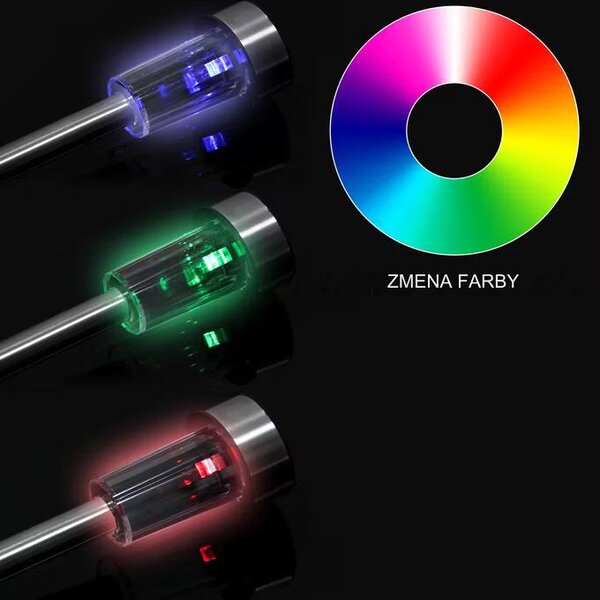 Sada 8 LED solárnych lámp - farebné