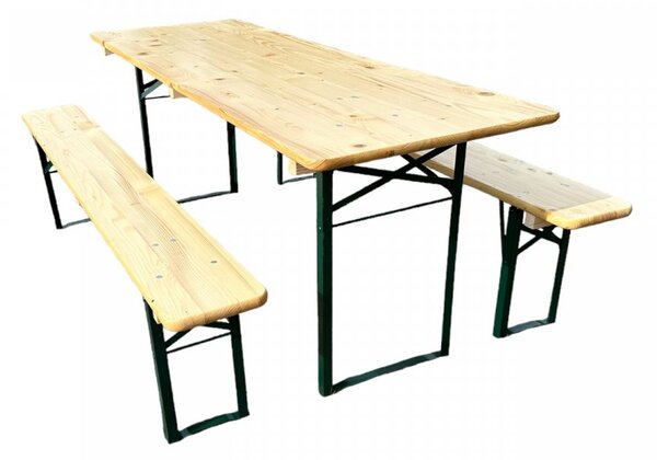 TENTino Profi pivný záhradný set PINIE 220x70 cm - STÔL + 2x LAVICA