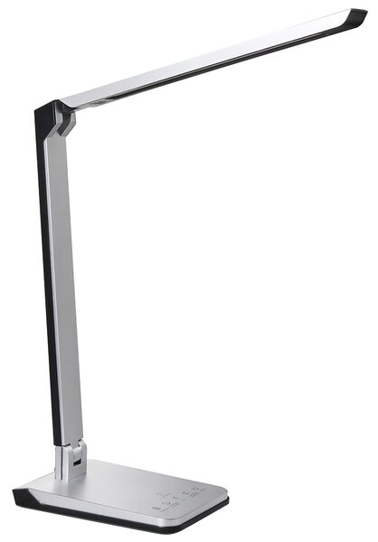 Stolná LED lampa strieborná syntetický materiál nastaviteľný jas a farba svetla stmievač moderný štýl domáca kancelária