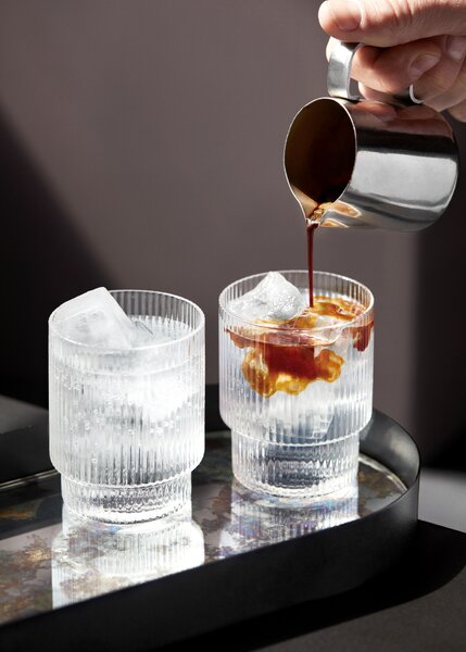 Ferm LIVING Poháre na vodu Ripple číre 200 ml, 4 ks