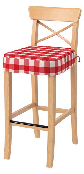 Poťah na barovú stoličku Ingolf farba produktu červená látka vzorované