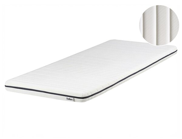 Penový matrac biely 80 x 200 cm odnímateľný poťah so zipsom stredne tvrdý detská izba