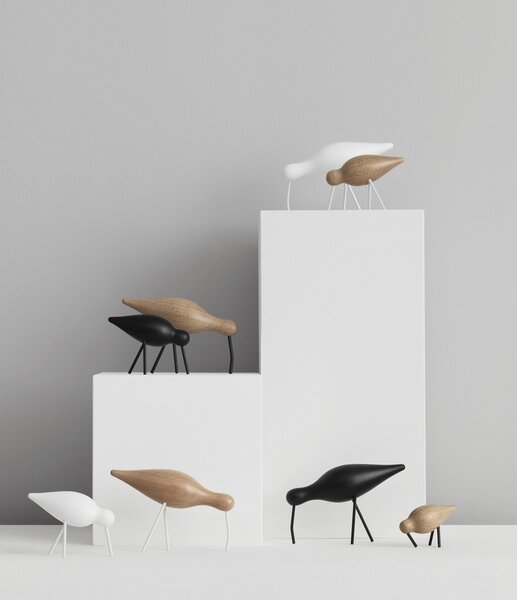 Normann Copenhagen Vtáčik Shorebird, veľký – dub/čierny