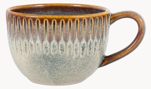 Porcelánové hrnčeky's vrúbkovaným okrajom Organic, 4 ks