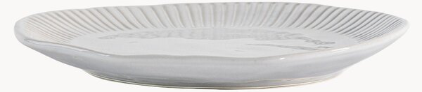 Porcelánové raňajkové taniere's vrúbkovaným okrajom Organic, 4 ks
