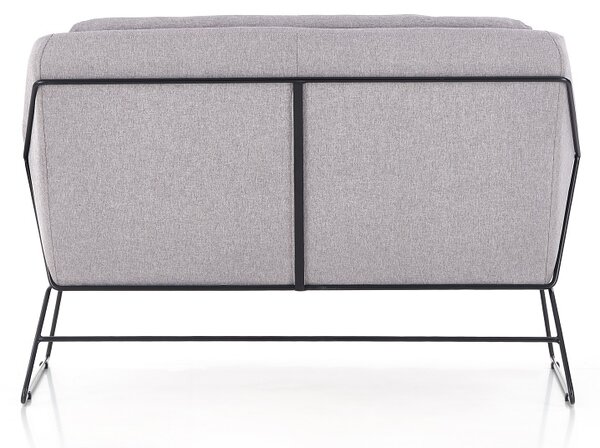 Pohovka Soft II XL, dvojsedák, sivá / čierna