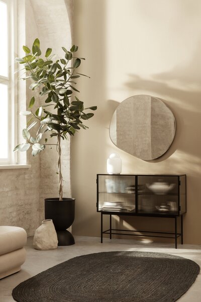 Ferm Living Kvetináč Hourglass, stredný – čierny