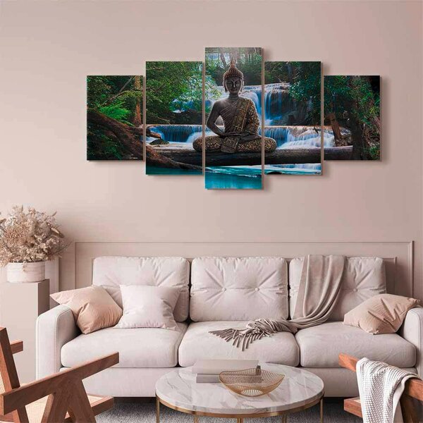 OBRAZ NA PLÁTNE, krajina a príroda, Budha, 100/50/1,2 cm artgeist - Online Only bytové doplnky, Online Only