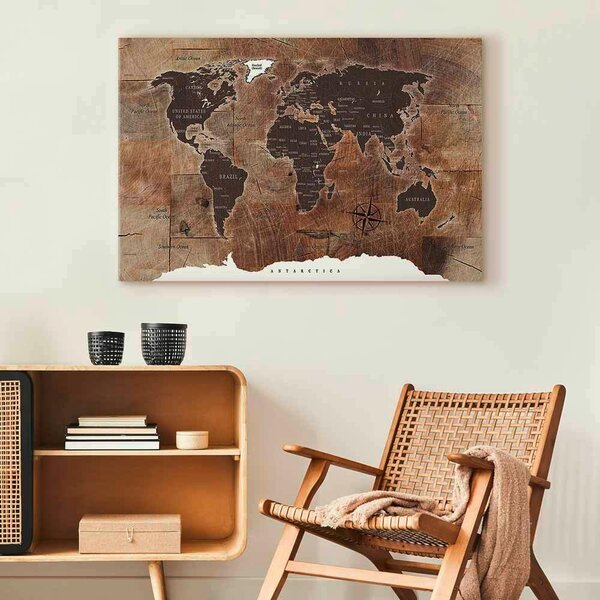 OBRAZ NA PLÁTNE, mapa sveta, 60/40/1,2 cm artgeist - Online Only bytové doplnky, Online Only