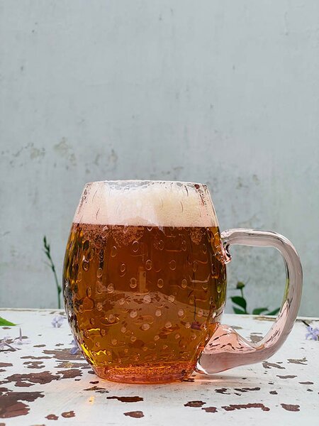 Radua crystal Pohár na pivo Slza, veľký – ružový
